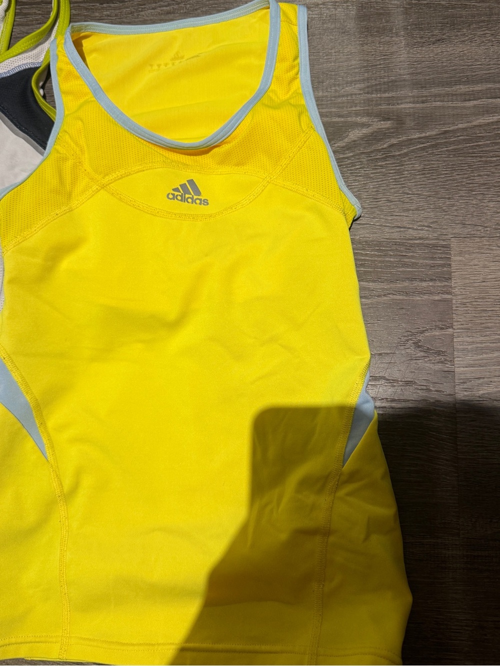 adidas yellow Athletic Tank Top